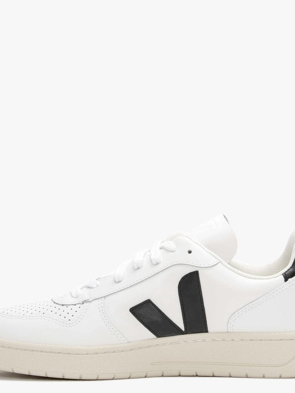 Men’s V-10 Leather Extra White Black Trainers
