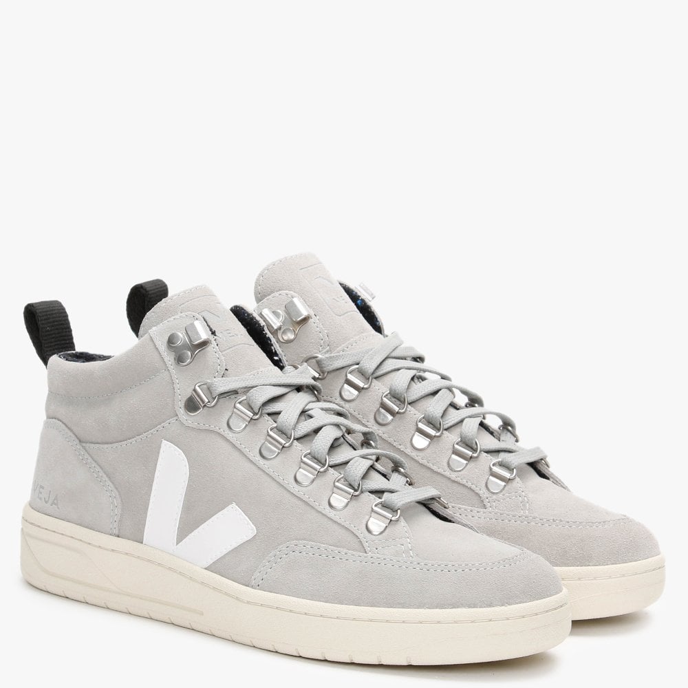 Roraima Oxford Grey Suede White Sole High Top Trainers