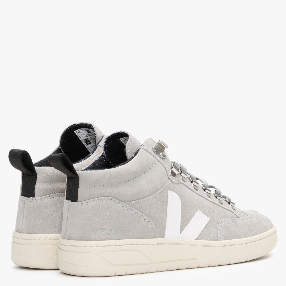 Roraima Oxford Grey Suede White Sole High Top Trainers
