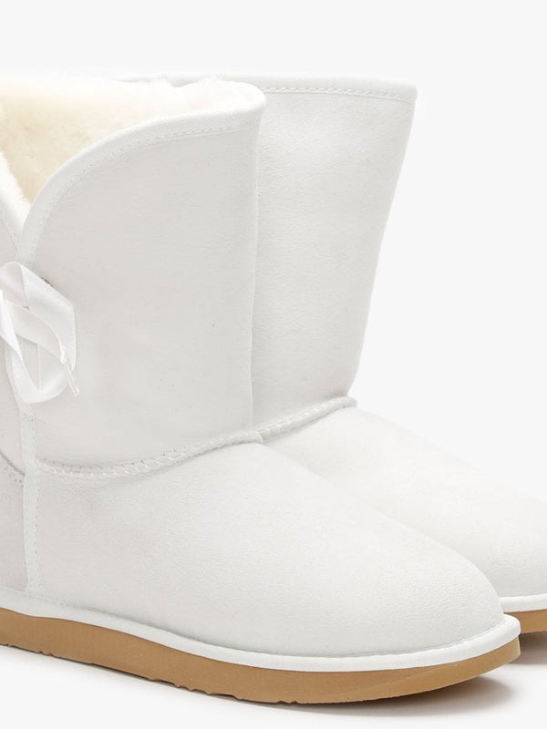 Just Married White Double-Face Ankle Boots
