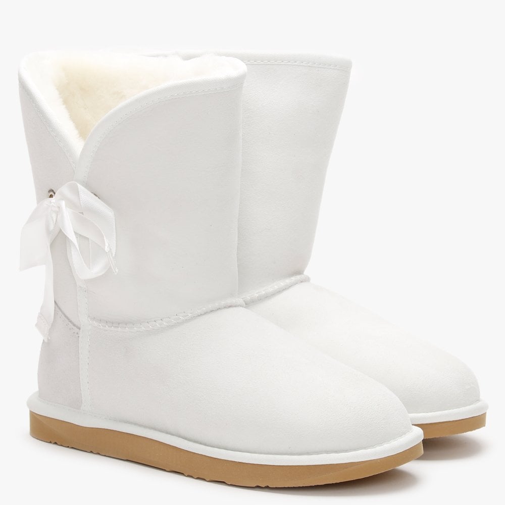 Just Married White Double-Face Ankle Boots