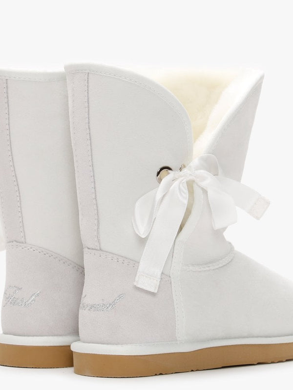 Just Married White Double-Face Ankle Boots