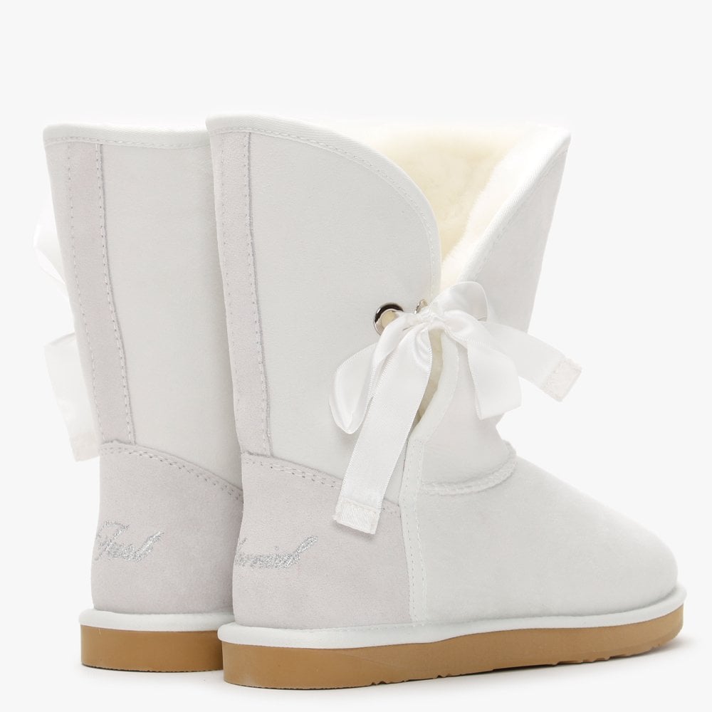 Just Married White Double-Face Ankle Boots
