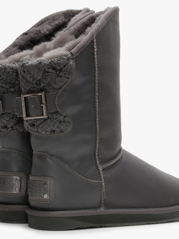 Spartan Short Nappa Grey Double-Faced Ankle Boots
