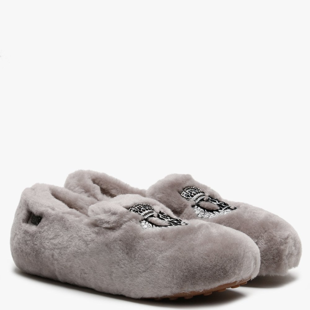 Harry Grey Sheepskin Slippers