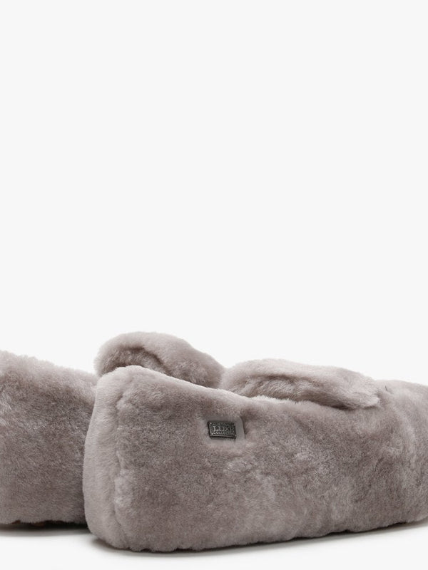 Harry Grey Sheepskin Slippers