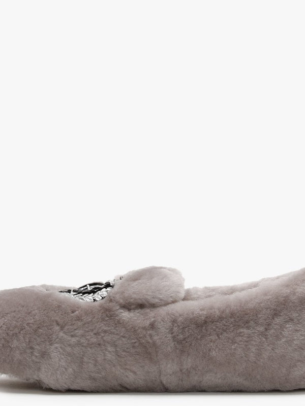 Harry Grey Sheepskin Slippers