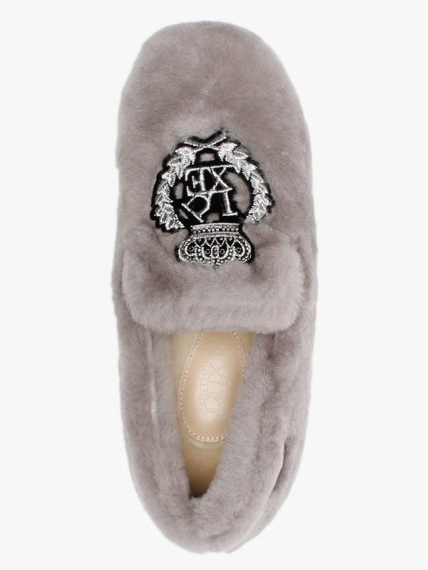 Harry Grey Sheepskin Slippers
