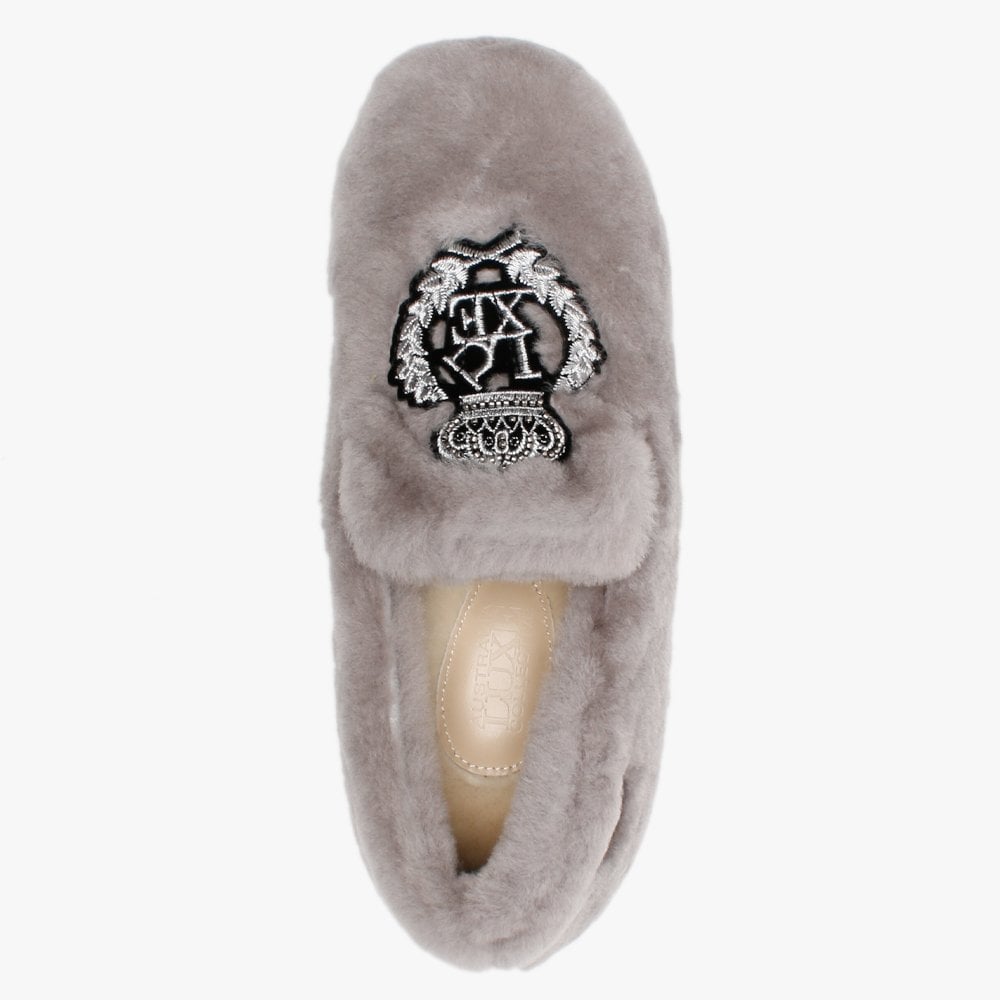 Harry Grey Sheepskin Slippers