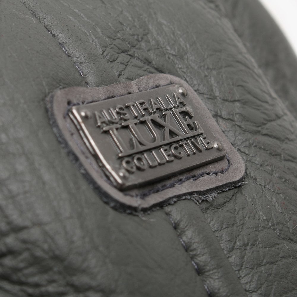Raff Grey Nappa Double-Face Sheepskin Tapper Hat