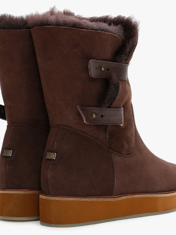Bushmill Brown Double-Face Sheepskin Ankle Boots