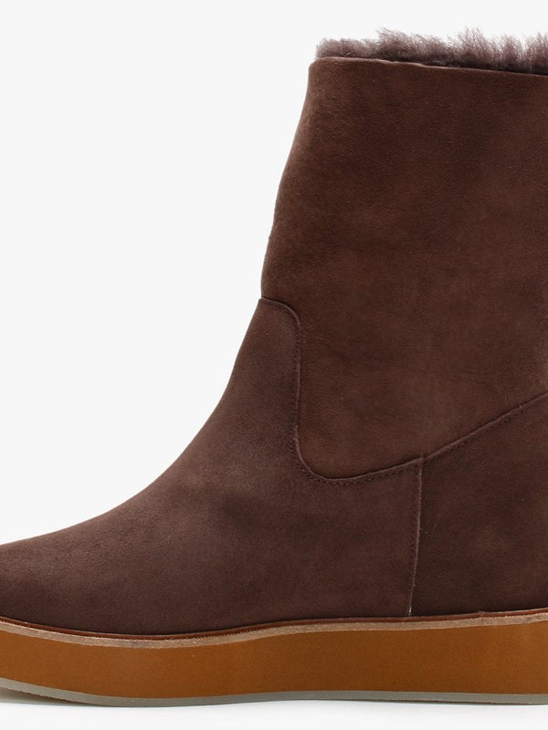 Bushmill Brown Double-Face Sheepskin Ankle Boots