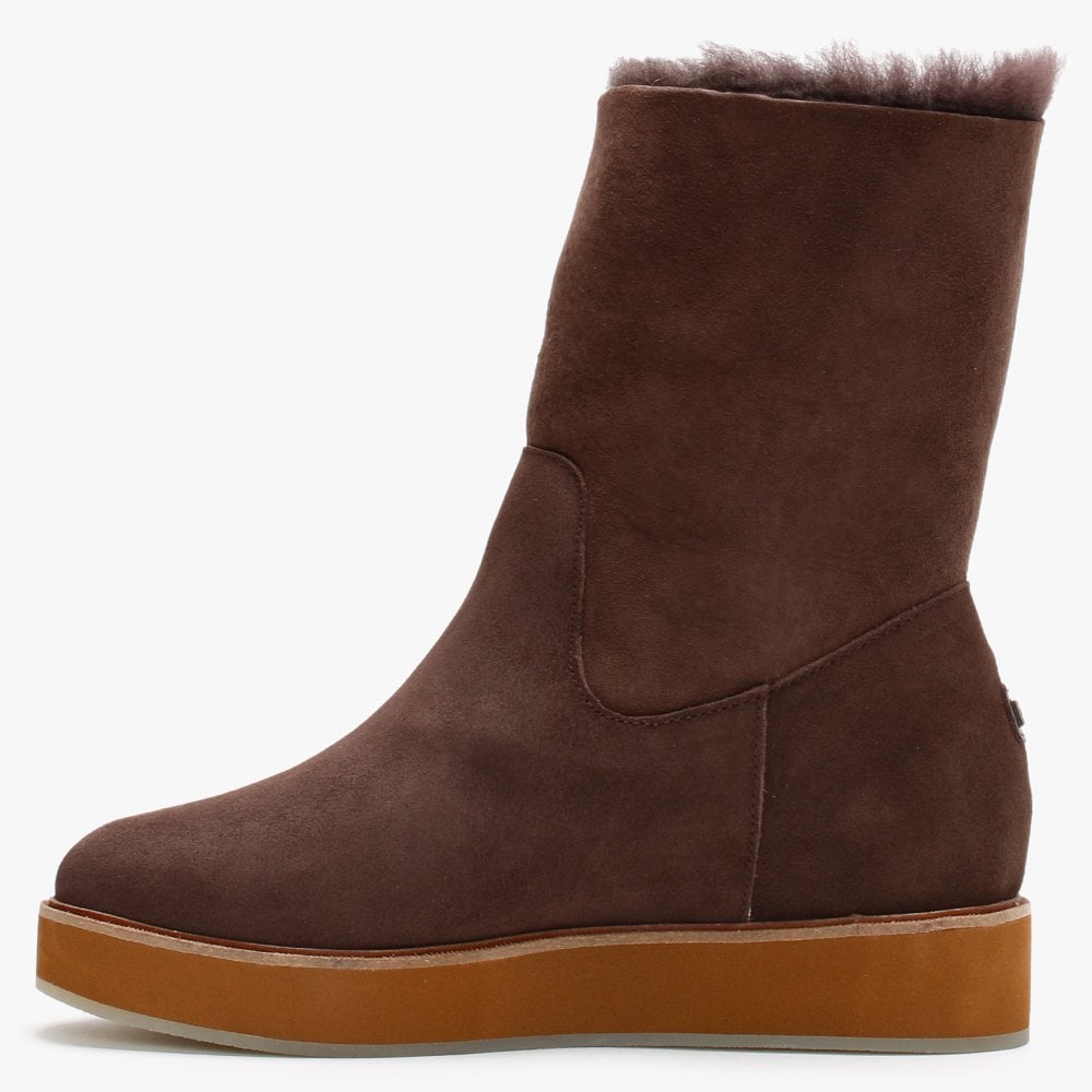 Bushmill Brown Double-Face Sheepskin Ankle Boots