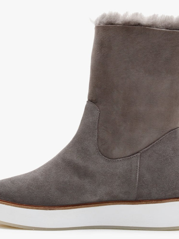 Bushmill Grey Double-Face Sheepskin Ankle Boots