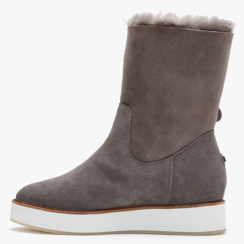 Bushmill Grey Double-Face Sheepskin Ankle Boots