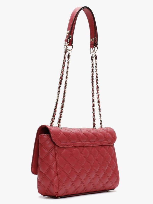 Cessily Quilted Convertible Red Cross-Body Bag