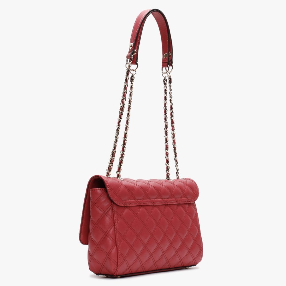 Cessily Quilted Convertible Red Cross-Body Bag