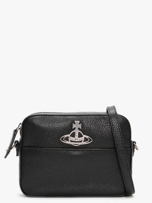 Rachel Black Leather Cross-Body Bag