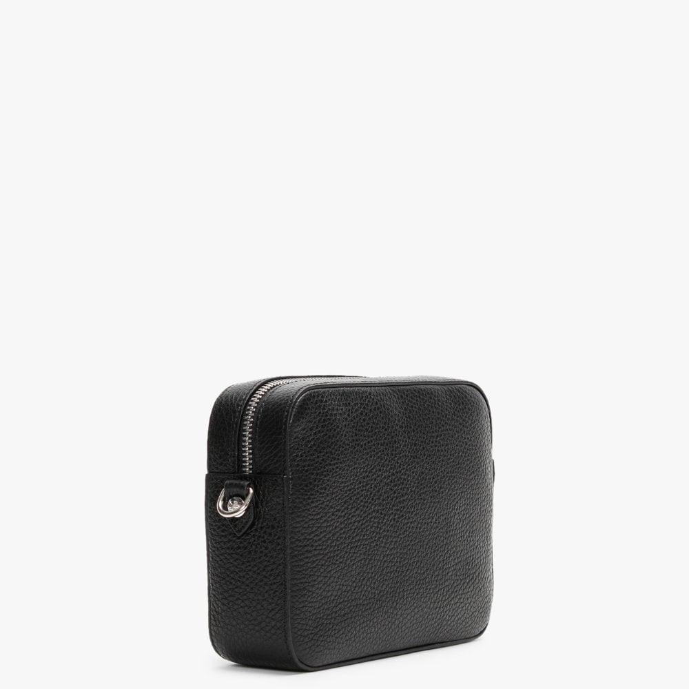 Rachel Black Leather Cross-Body Bag