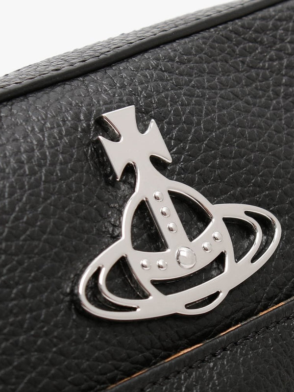 Rachel Black Leather Cross-Body Bag