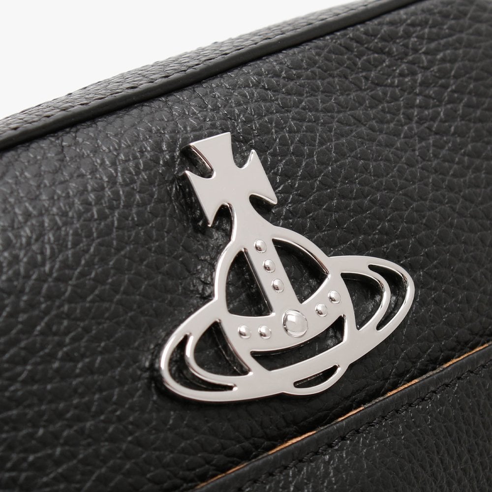 Rachel Black Leather Cross-Body Bag