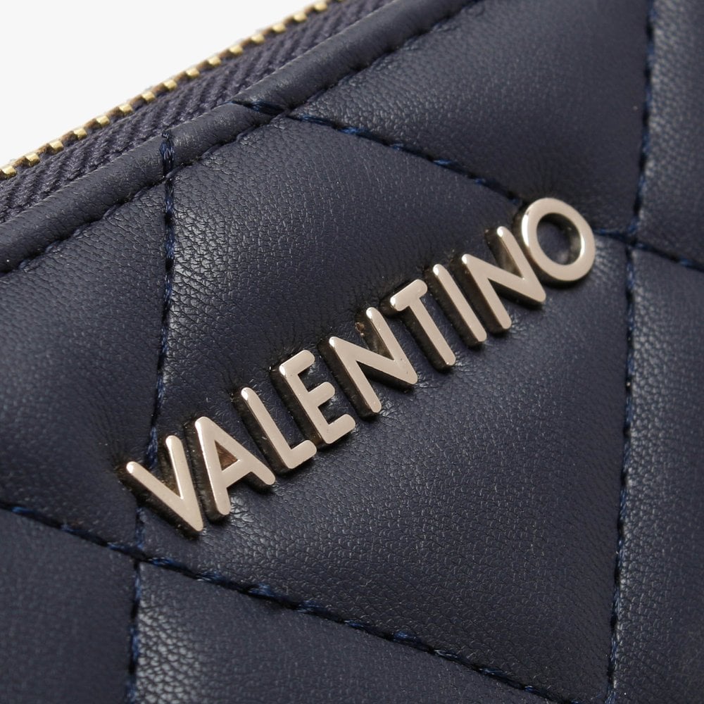 Ocarina Blue Quilted Zip Around Wallet