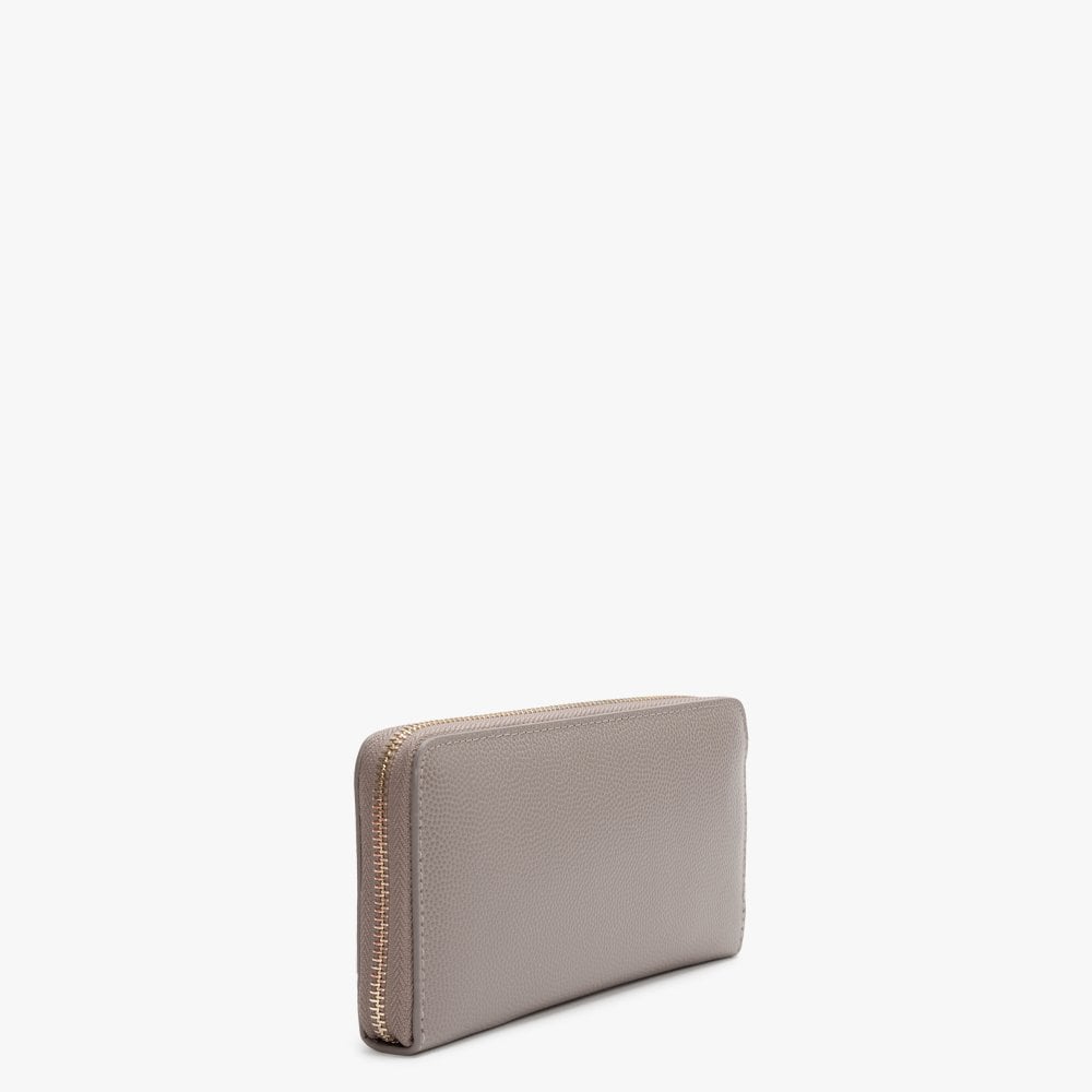 Divina Taupe Zip Around Wallet