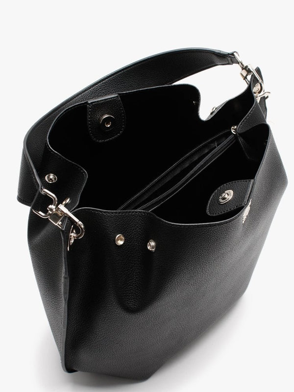 Digital Black Hobo Bag