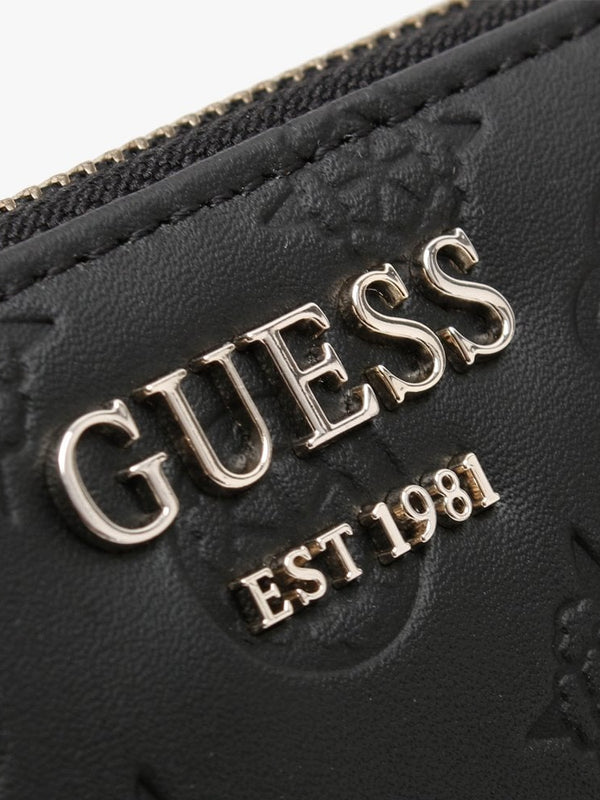 Vikky Stamp Logo Black Zip Around Wallet