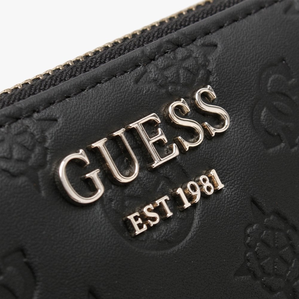 Vikky Stamp Logo Black Zip Around Wallet