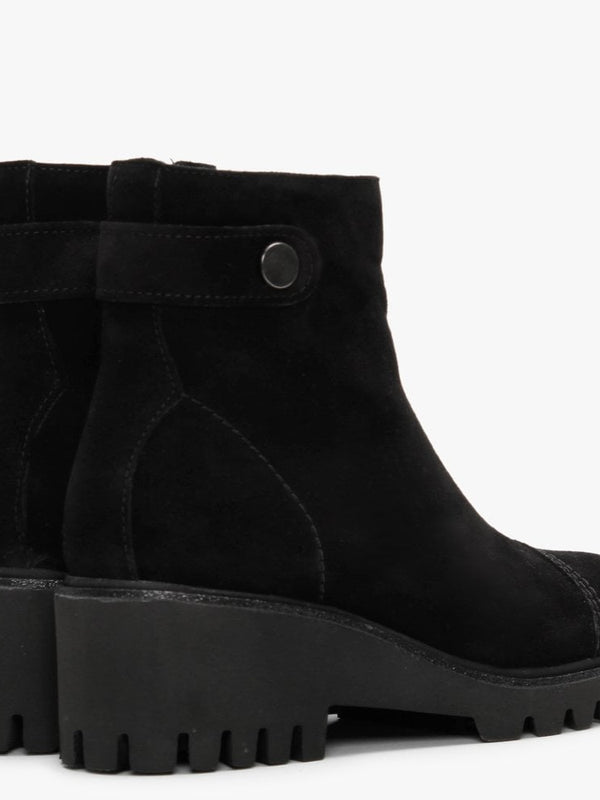 Oregano Black Suede Ankle Boots