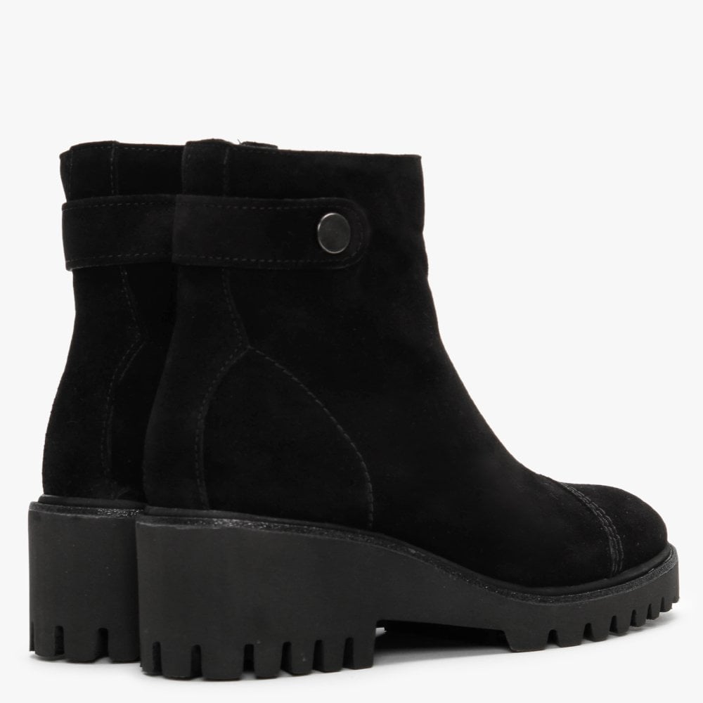 Oregano Black Suede Ankle Boots