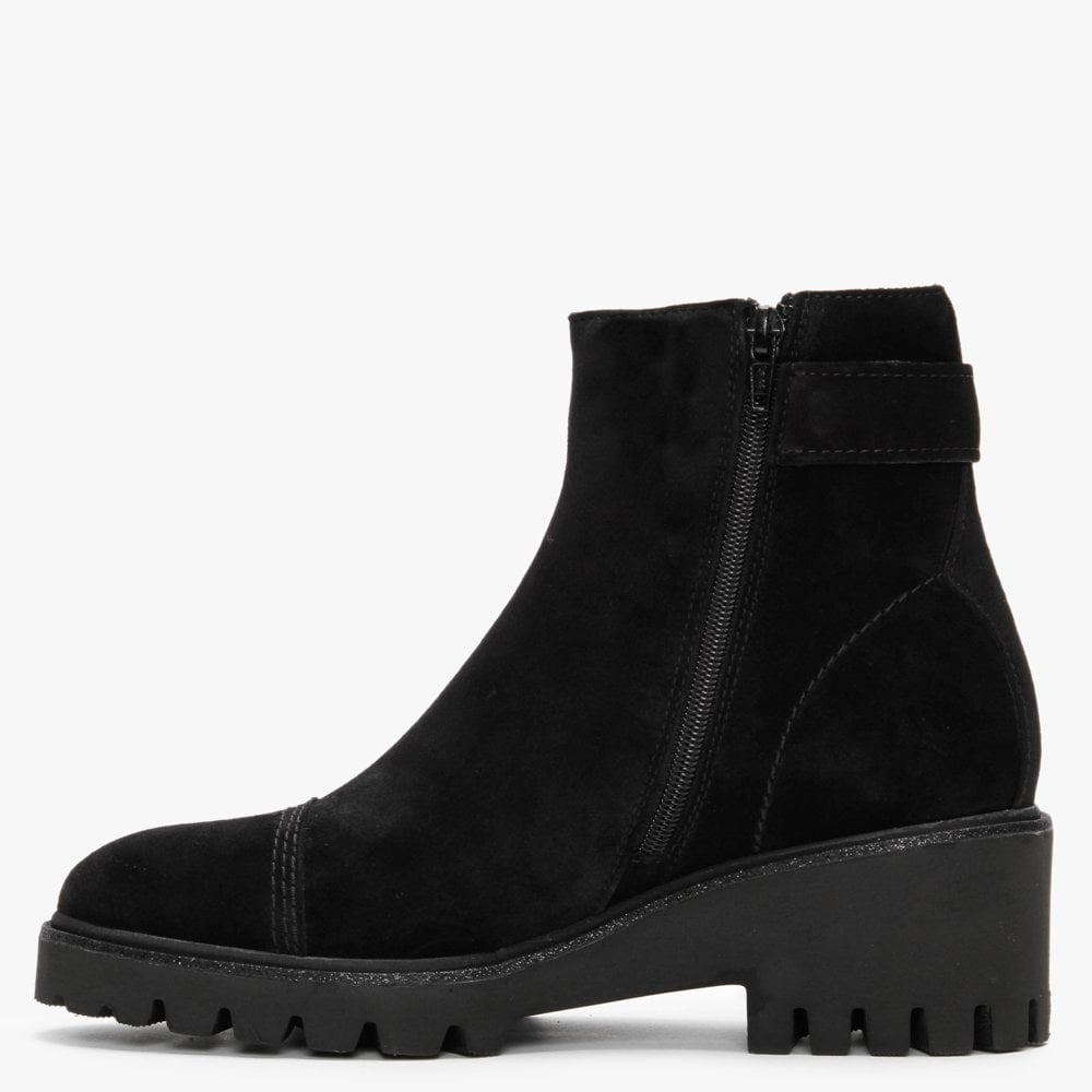 Oregano Black Suede Ankle Boots