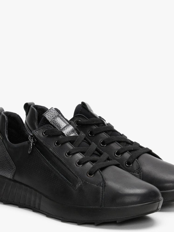 Essence 41 Black Leather Trainers