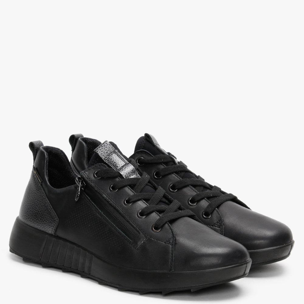 Essence 41 Black Leather Trainers