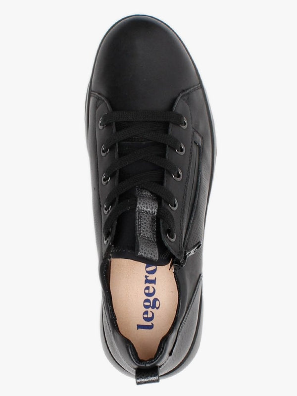 Essence 41 Black Leather Trainers