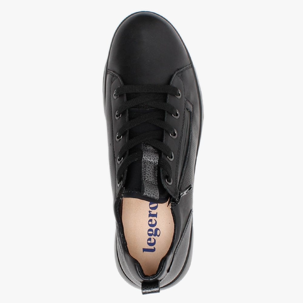 Essence 41 Black Leather Trainers