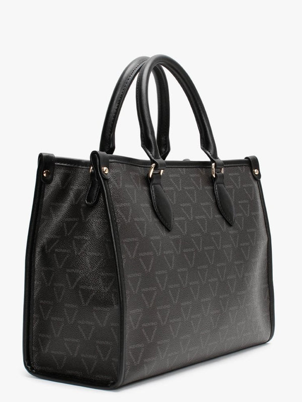 Babila Black Multi Repeat Logo Tote Bag