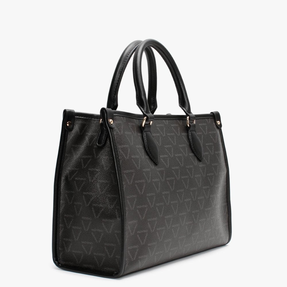 Babila Black Multi Repeat Logo Tote Bag