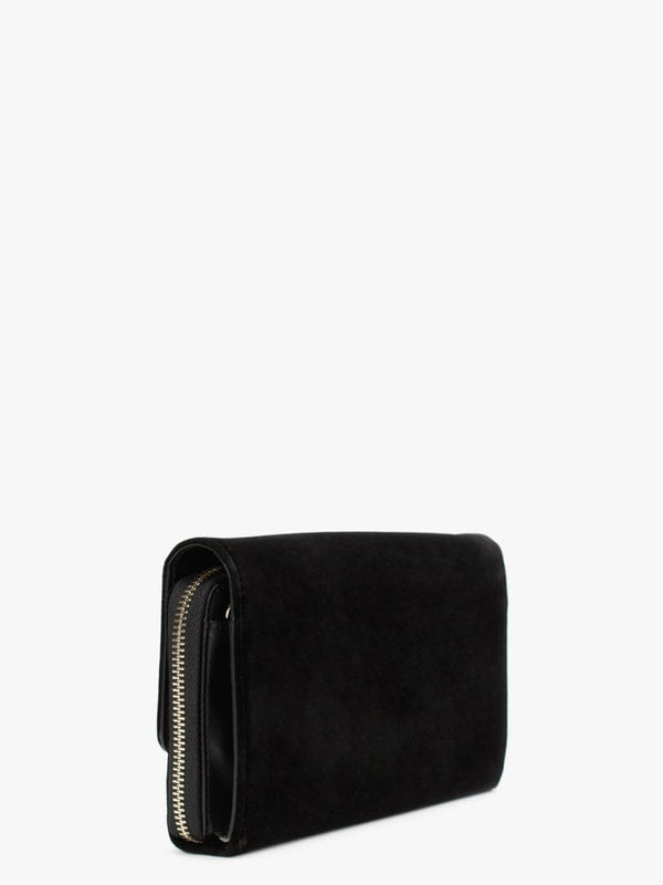 Venezia Black Velvet Cross-Body Wallet