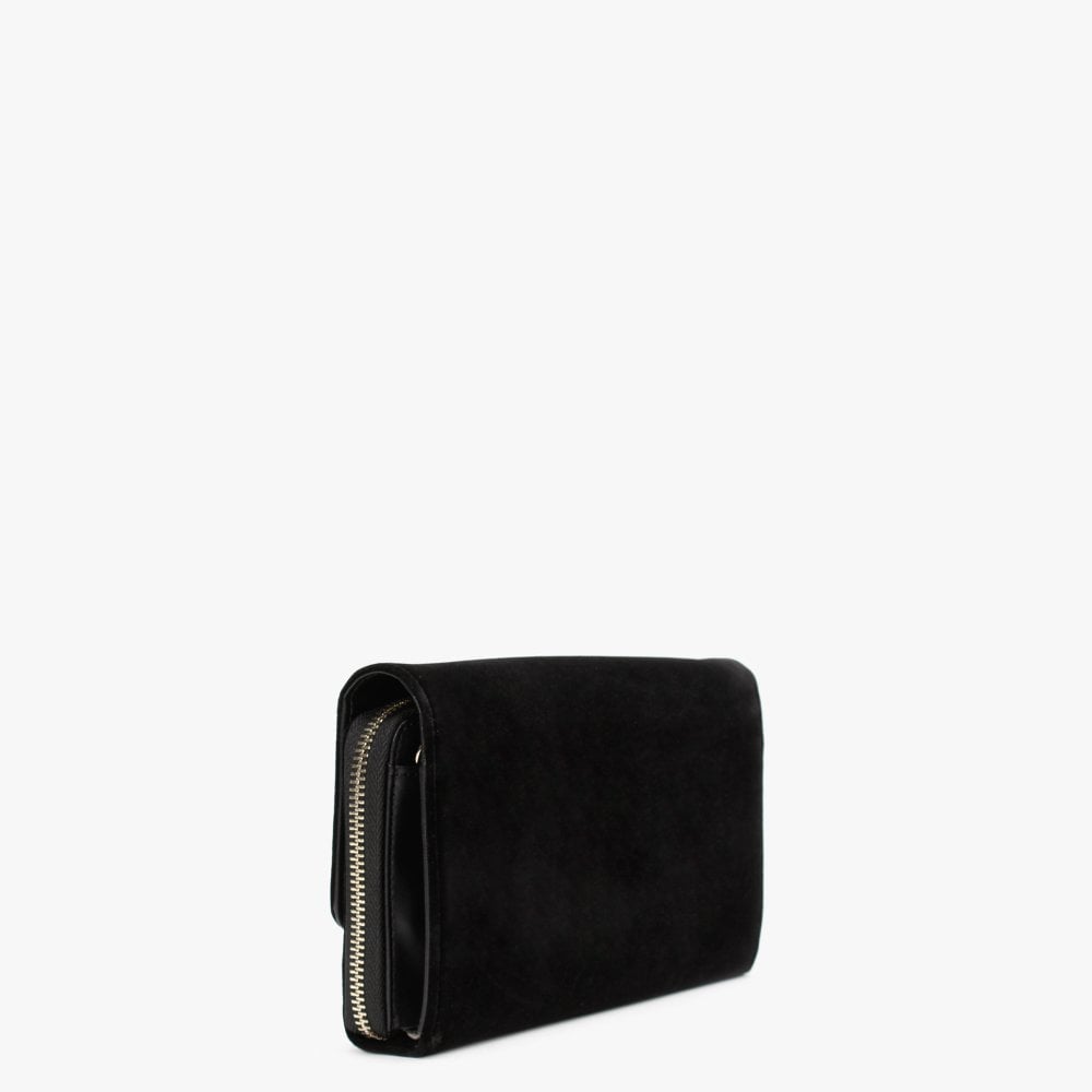 Venezia Black Velvet Cross-Body Wallet