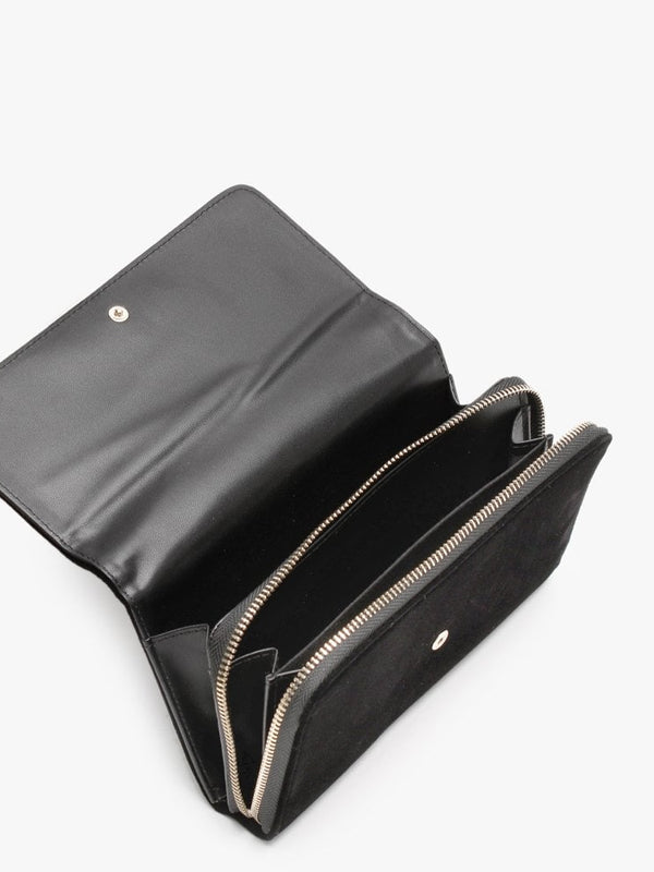 Venezia Black Velvet Cross-Body Wallet