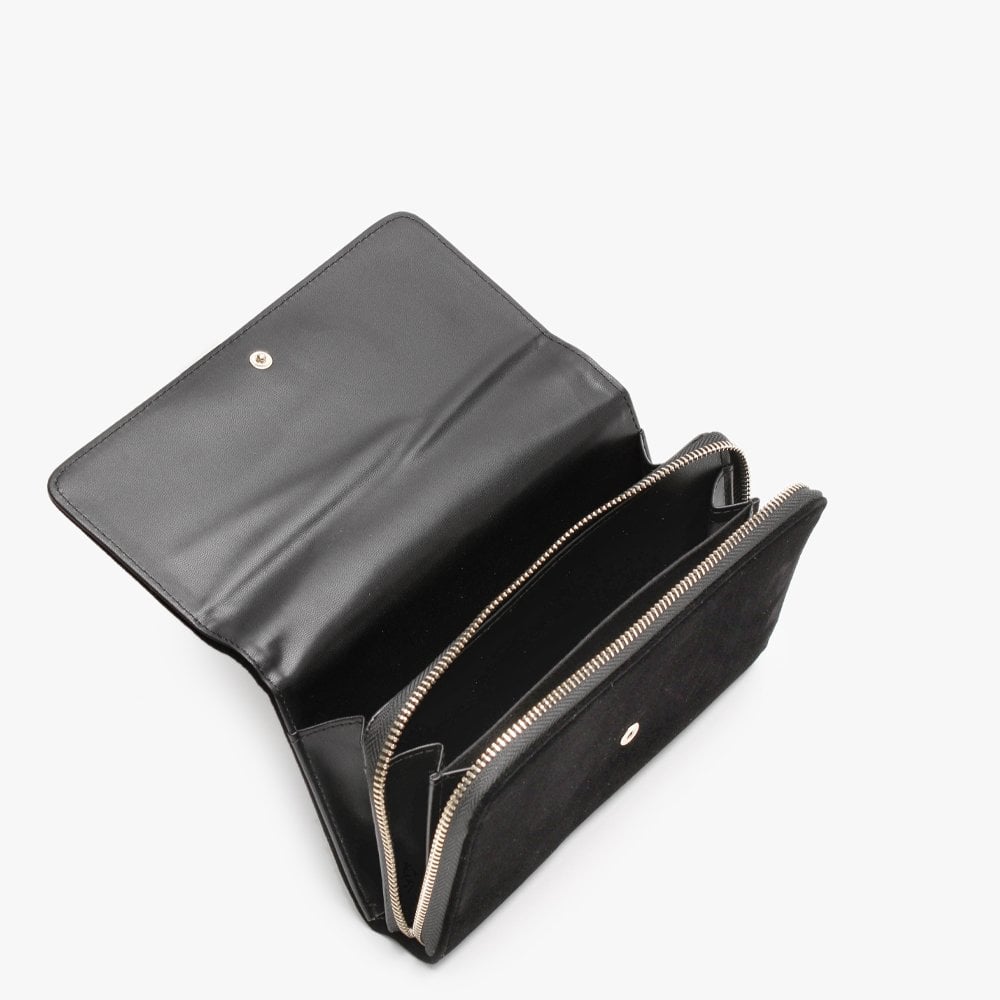 Venezia Black Velvet Cross-Body Wallet