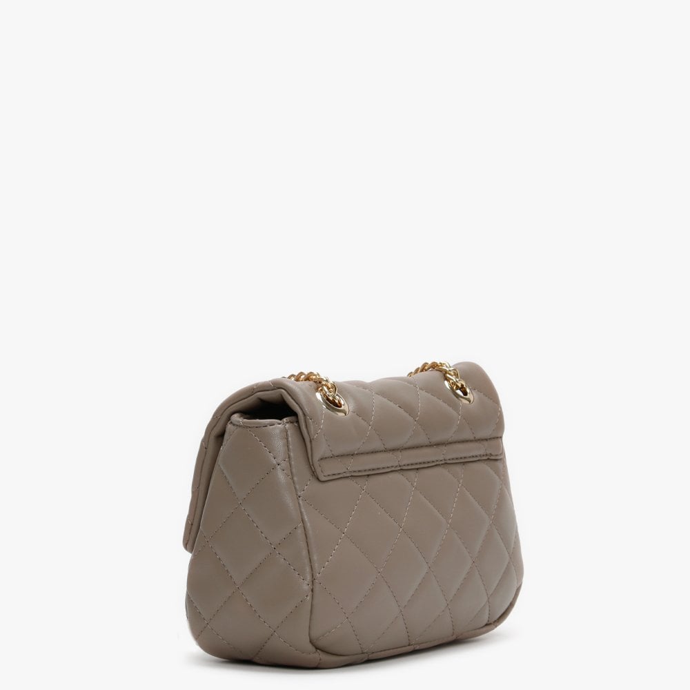 Ocarina Taupe Quilted Cross-Body Bag