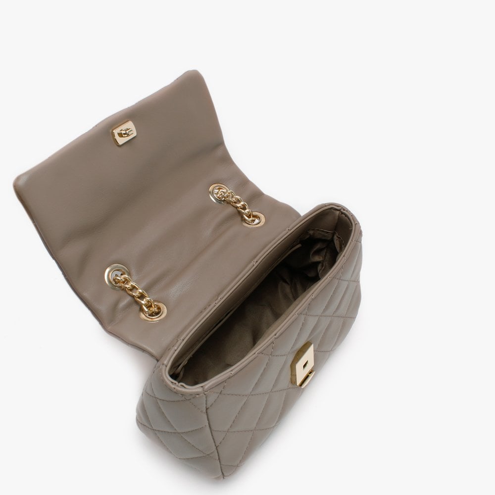 Ocarina Taupe Quilted Cross-Body Bag