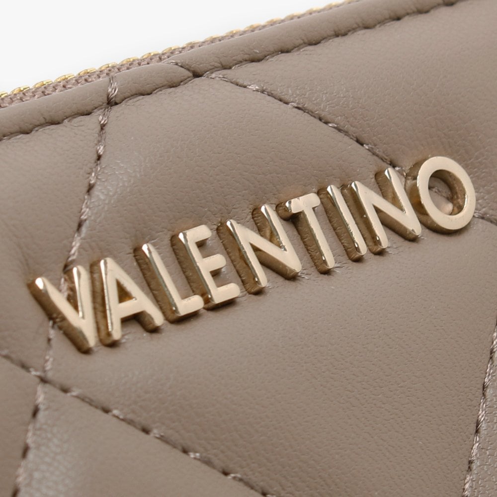 Ocarina Taupe Quilted Zip Around Wallet