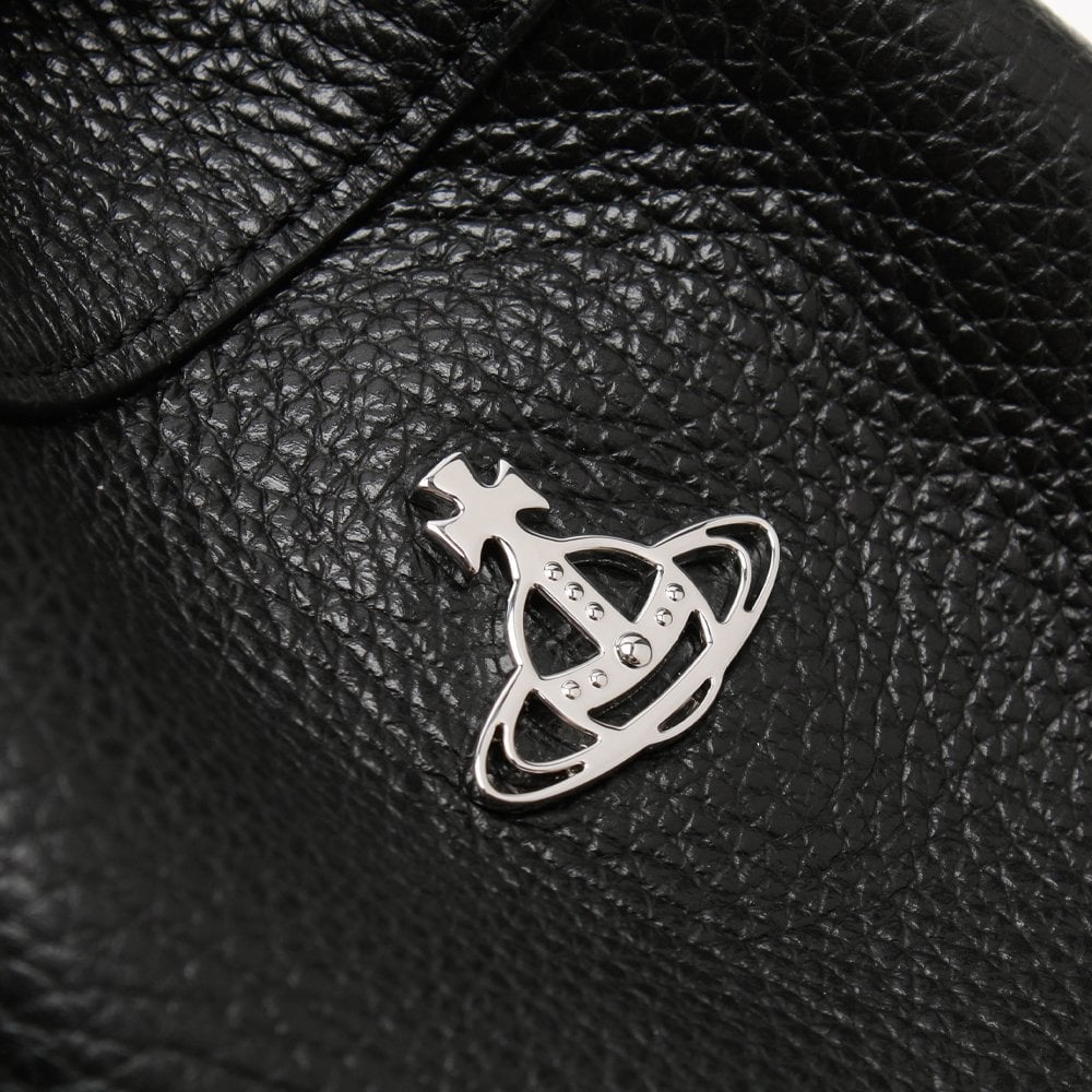 Johanna Black Leather Bucket Bag
