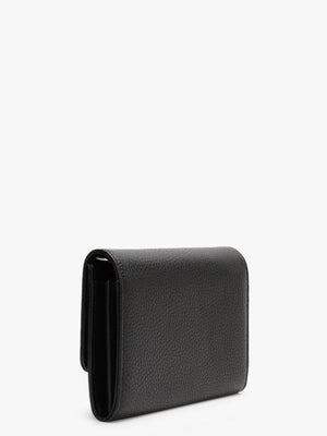 Johanna Black Leather Cross-Body Wallet