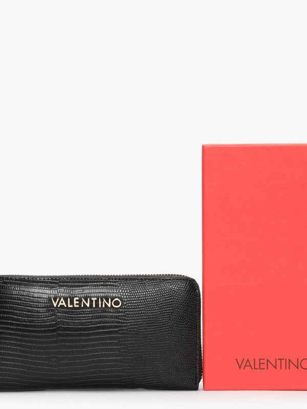 Kensington Black Reptile Zip Around Wallet