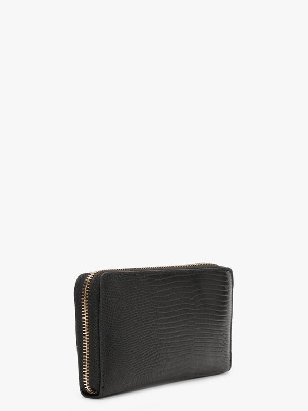 Kensington Black Reptile Zip Around Wallet